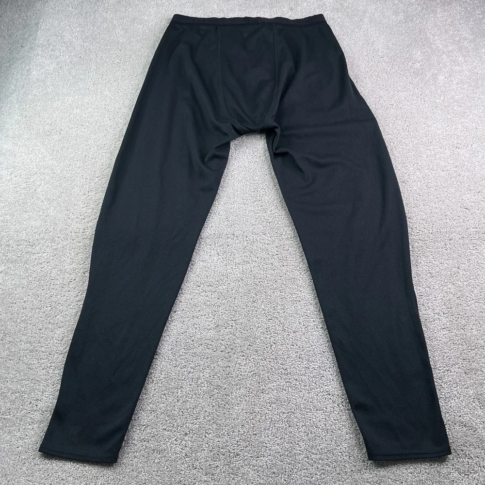 LL Bean Pants Mens Large Black Midweight Thermal Base Layer Bottoms Hiking